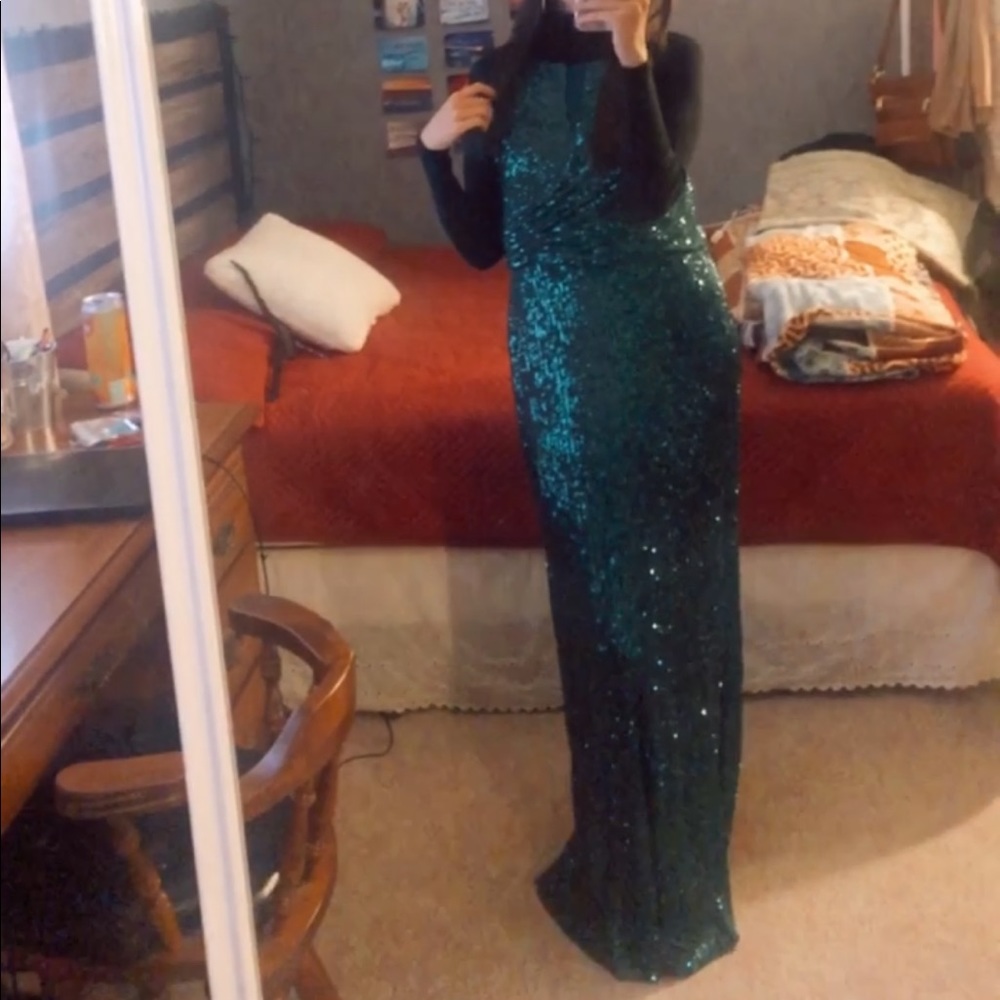 Emerald Green Sparkly Dress